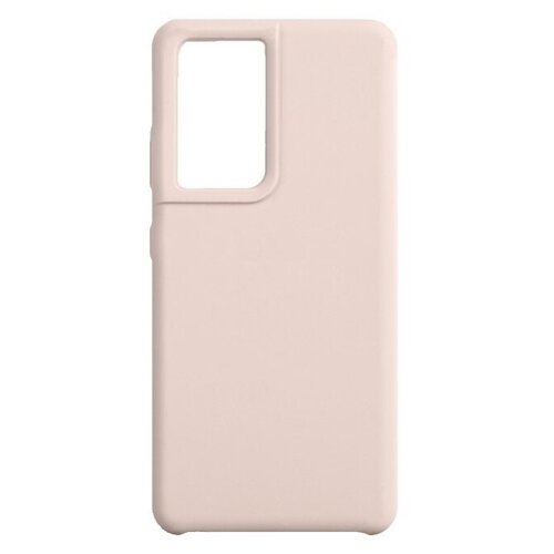 фото Чехол силиконовый для samsung galaxy s21 ultra пудра матовый full cover