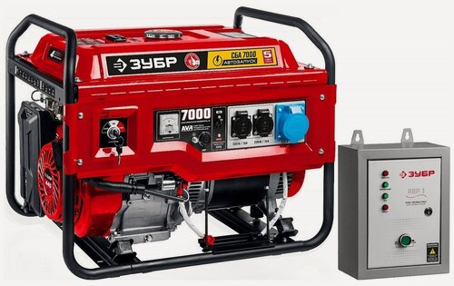 Изображение товара Бензиновый генератор с автозапуском 7000 Вт, 220 В СБА-7000