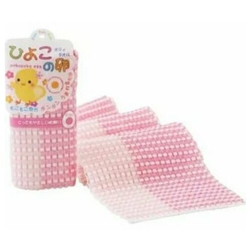 Купить Yokozuna Мочалка-полотенце для детей розовая - Pokopoko egg, 1шт