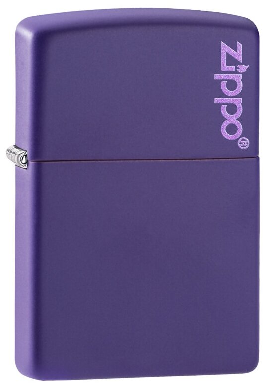 Подарочный набор ZIPPO ( Зажигалка ZIPPO 237ZL Classic, фиолетовая, матовая с покрытием Purple Matte + кремни + топливо, 125 мл ) - фотография № 4