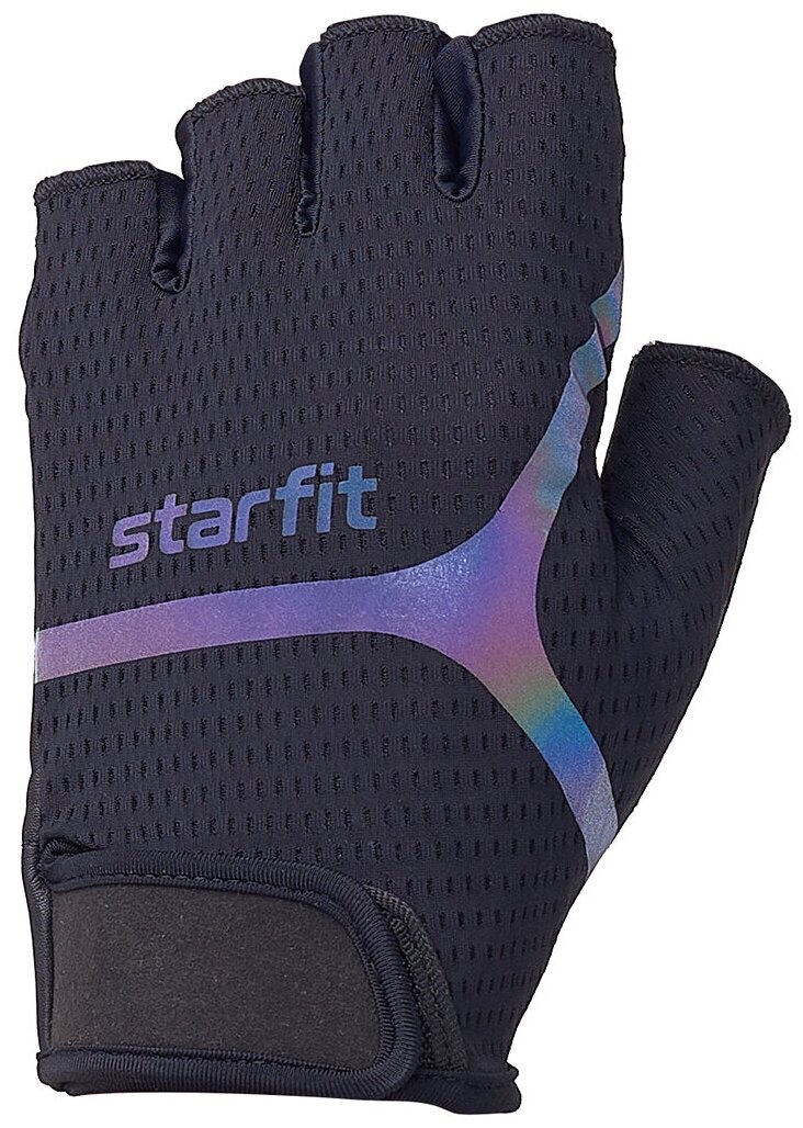 Перчатки для фитнеса Starfit WG-103 черный/светоотражающий