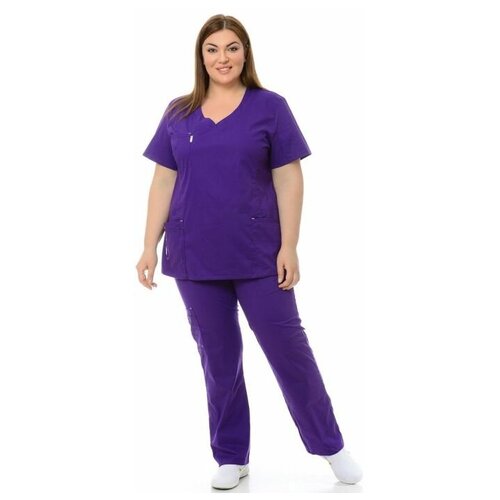 фото Костюм медицинский женский "магнолия" 102.3.4 (50/фиолетовый/стрейч мед) medicalwear