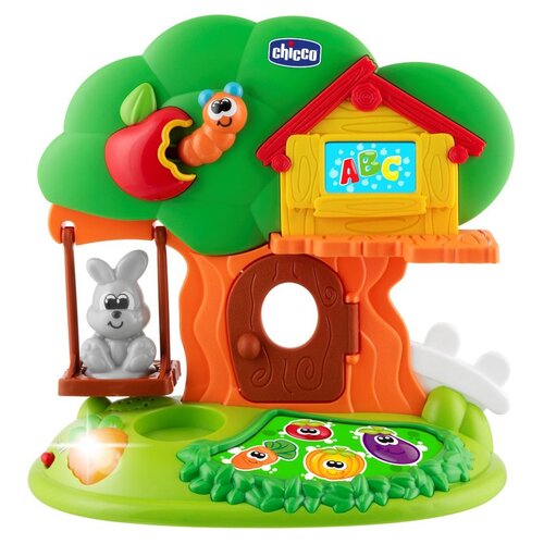 сортеры chicco домик для животных с ключиками Развивающая игрушка Chicco Bunny House, зеленый/оранжевый