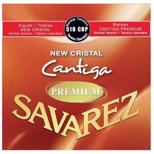 510CRP New Cristal Cantiga Premium Комплект струн для классической гитары, нормальное нат, Savarez savarez new cristal cantiga premium high tension 510cjp