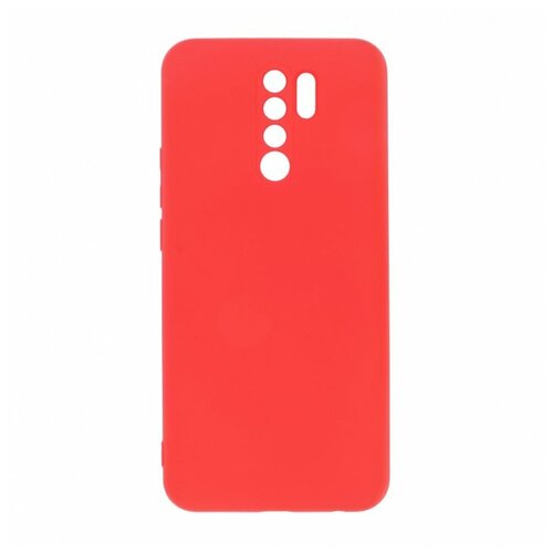 фото Силиконовый чехол silicone case для xiaomi redmi 9, красный нет бренда
