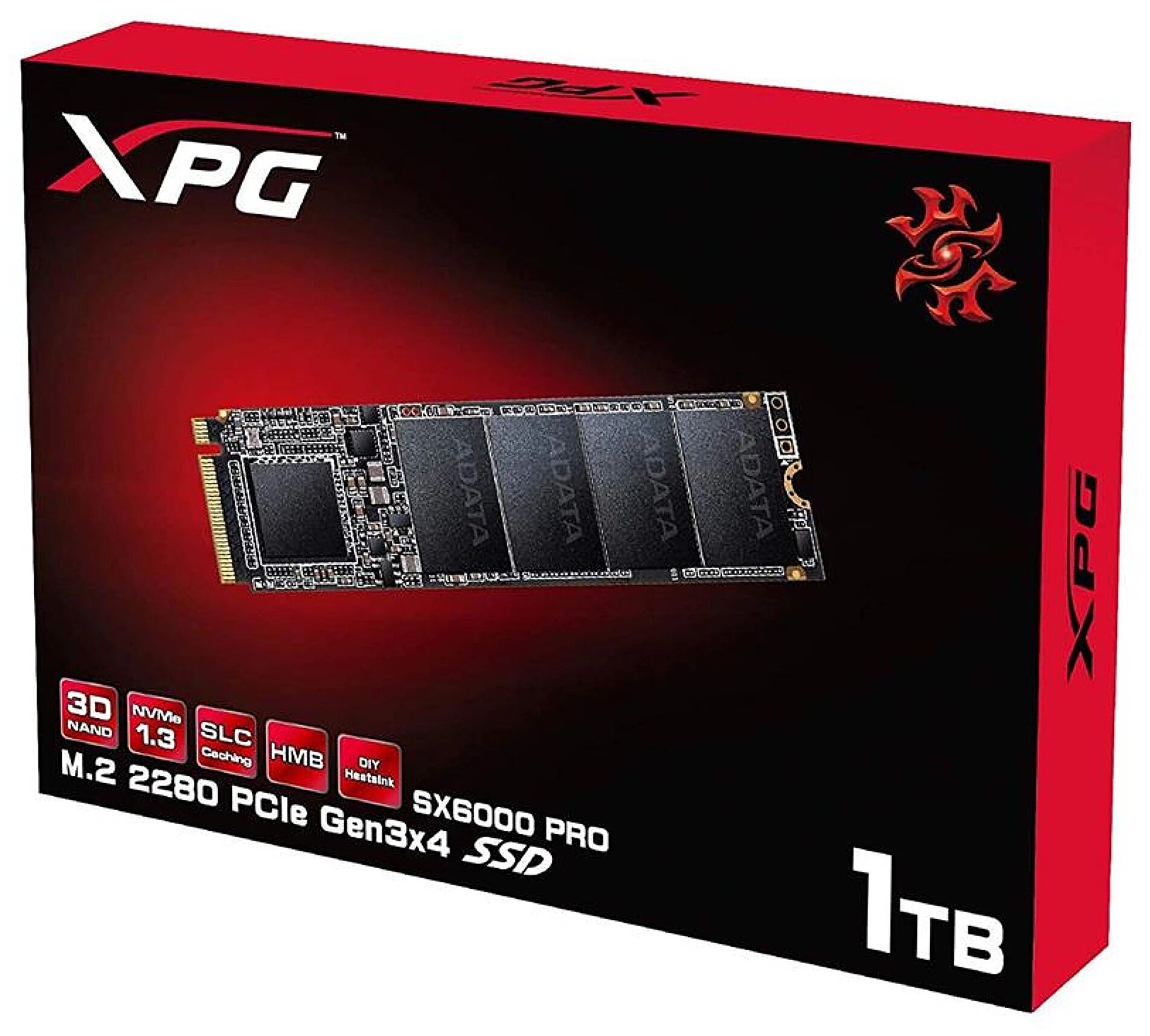 SSD накопитель A-DATA XPG SX6000 Pro 1Тб, M.2 2280, PCI-E x2, NVMe - фото №4