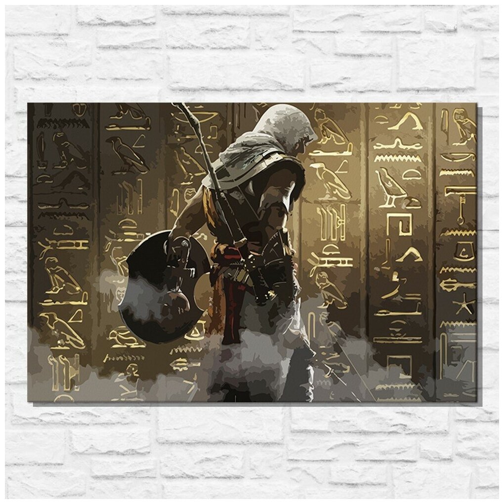 Картина по номерам на холсте игра Assassin's Creed Истоки - 11565 Г 60x40