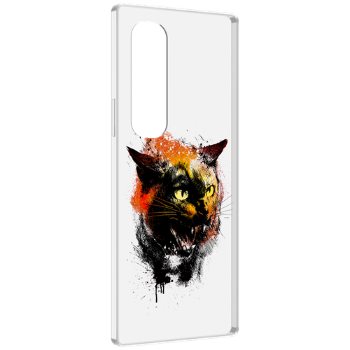 Чехол MyPads сиамский кот для Samsung Galaxy Z Fold 4 (SM-F936) задняя-панель-накладка-бампер