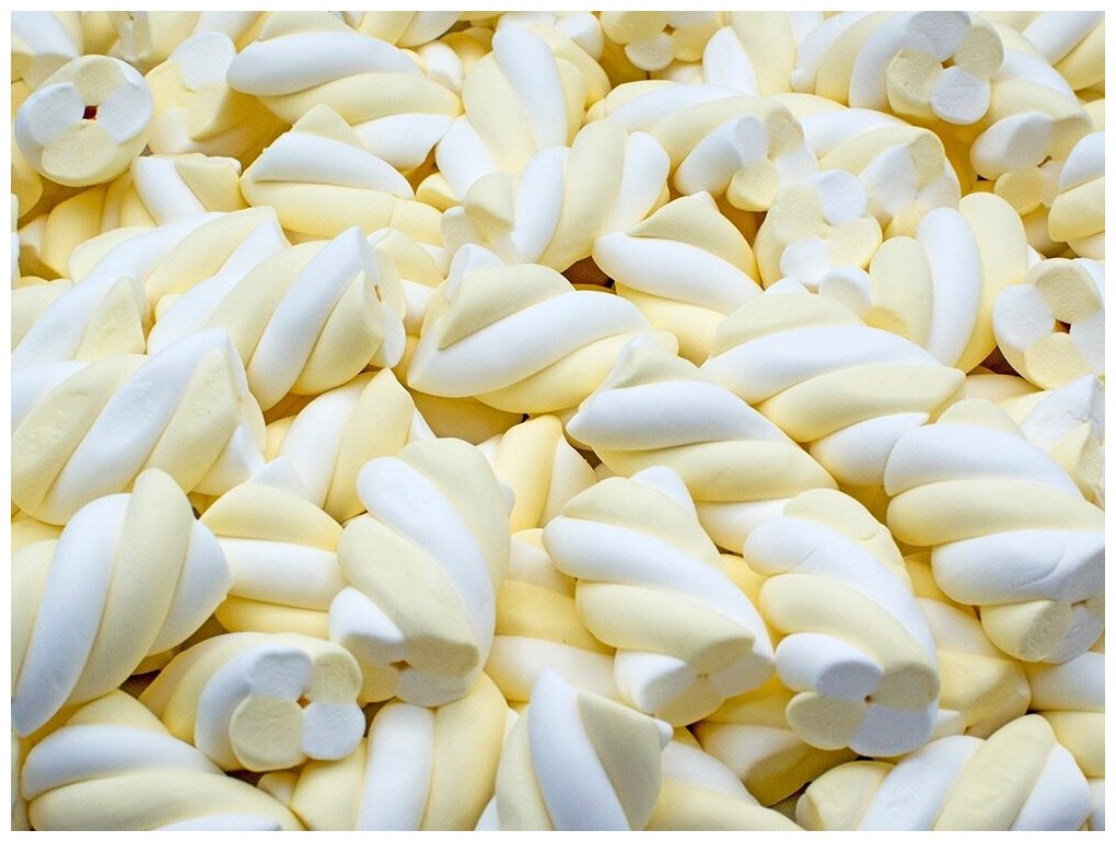 Суфле Косички бело-желтые со вкусом банана AGOSTINO/Италия/BULGARI