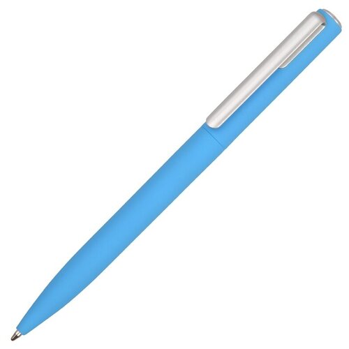 Купить Ручка шариковая пластиковая Bon с покрытием soft touch, голубой, Yoogift