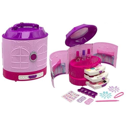 Набор детской декоративной косметики (набор для маникюра, тени, блеск для губ, в сундучке), TM LAPULLIKIDS