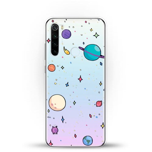 фото Силиконовый чехол звезды и планеты на xiaomi redmi note 8t andy & paul