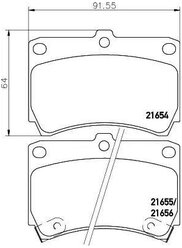 Дисковые тормозные колодки передние NISSHINBO NP5010 для Mazda, Kia (4 шт.)