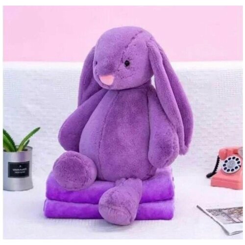 Мягкая игрушка-подушка зайчик с пледом внутри, зайка 3 в 1.