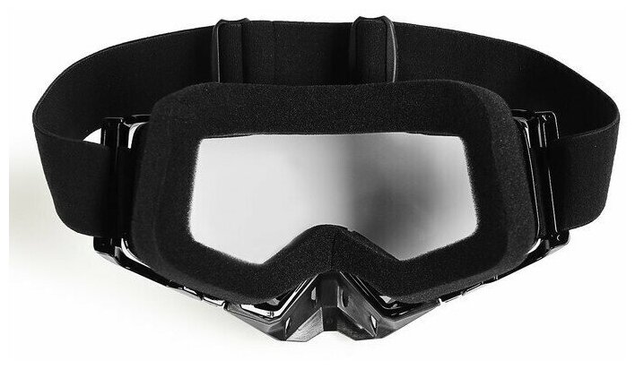 Очки-маска со съемной защитой носа стекло прозрачное черные (1 )