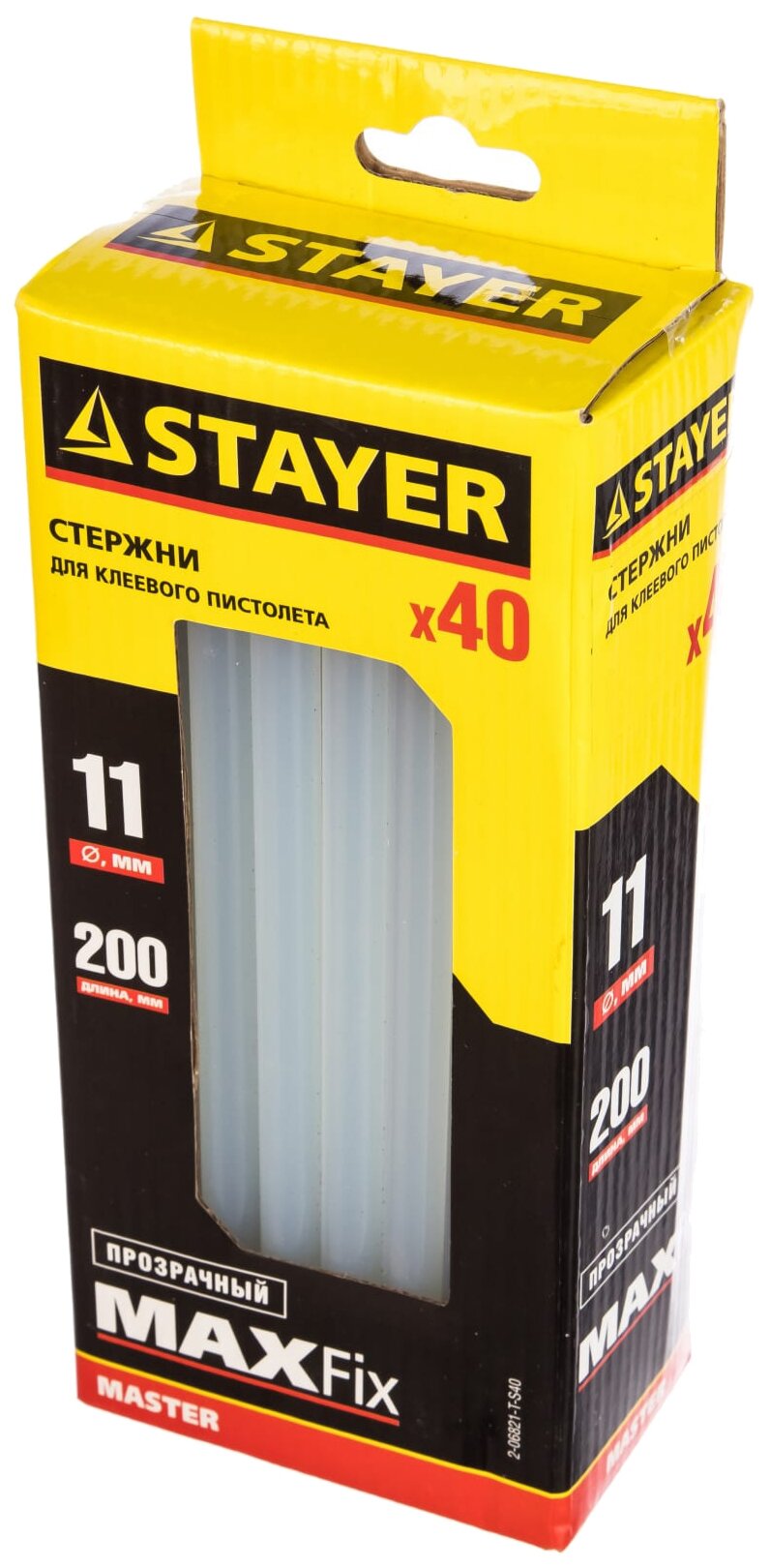Клеевые стержни Stayer Master 11x200mm 40шт 2-06821-T-S40