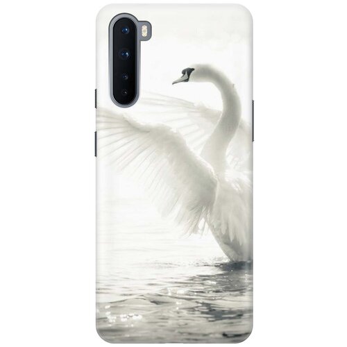 фото Ультратонкий силиконовый чехол-накладка для oneplus nord с принтом "лебедь" gosso