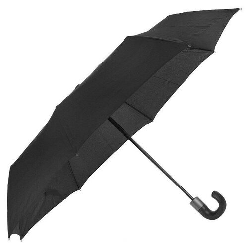 фото Мини-зонт airton, полуавтомат, 3 сложения, для мужчин, черный