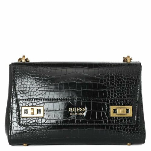 Сумка GUESS, черный cross body bag woman vintage leather shoulder bags chains flap bag female diamond lattice handbags designer brand women bag sac