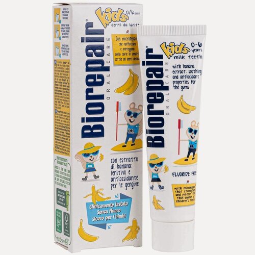 Изображение товара BIOREPAIR биорепеер Kids Детская зубная паста с экст. банана (0-6 лет)50 мл