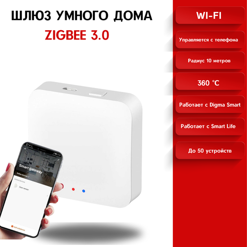 Умный шлюз Tuya ZigBee 3,0 новый блок управления шлюз tuya zigbee 3 0 gateway с wifi ble5 0 для умного дома и zigbee устройств