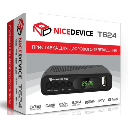 Цифровая ТВ-приставка Nice Device T624 цифровая тв приставка atom 432am