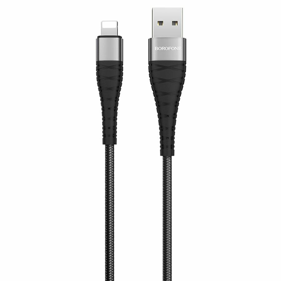 Кабель для айфон USB BOROFONE BX32 Munificent USB - Lightning, 2.4А, 1 м, черный