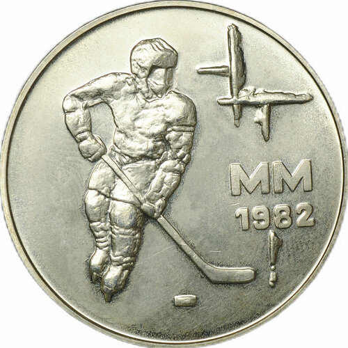 Монета 50 марок 1982 Чемпионат мира по хоккею Финляндия банкнота номиналом 1 марка 1963 года финляндия au