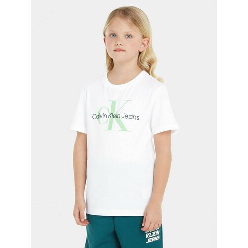 Футболка Calvin Klein Jeans, размер 8Y [METY], белый футболка calvin klein jeans размер 8y [mety] белый