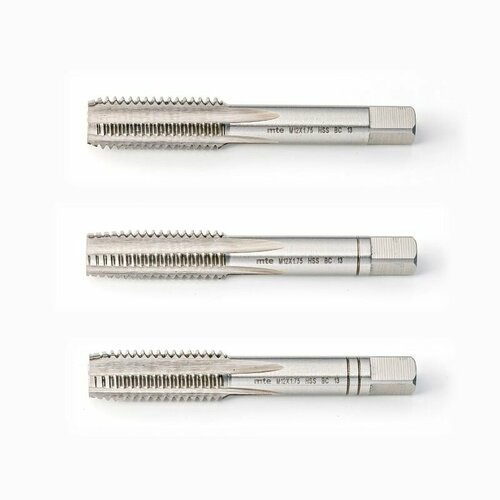 Метчики ручные HSS DIN 352 комплект 3 шт M12X175 mte 1755₽