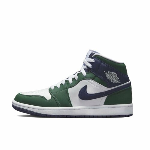 Кроссовки Jordan 1 MID SE, полнота 9, размер 8US, зеленый, синий кроссовки jordan полнота 10 размер 8us красный белый