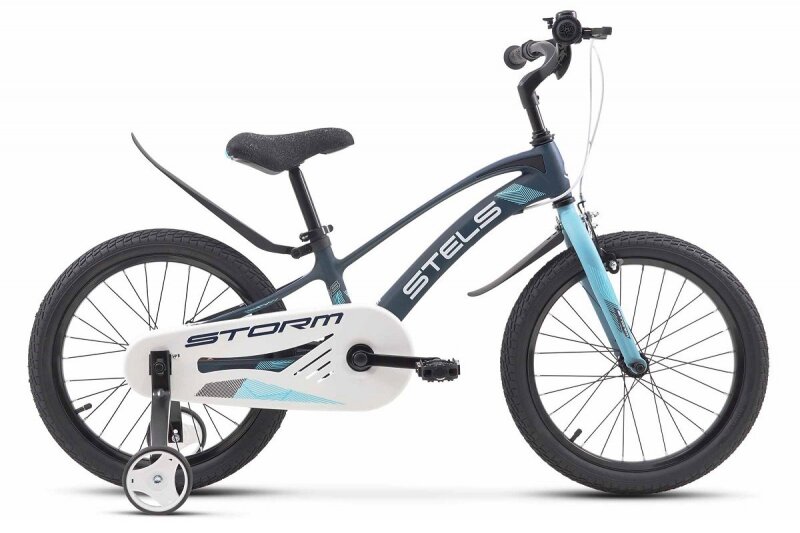 фото Велосипед 18 Stels Storm KR Z010 Темный/синий/зеленый 2024