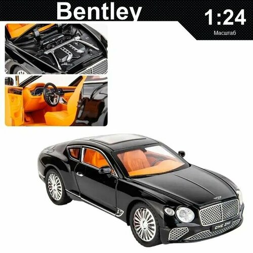 Машинка металлическая Bentley Continental GT 1:24 Black