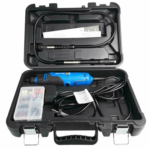 Гравер сетевой Dexter 5 150MD25 150 Вт гибкий вал и набор насадок 62 шт 4748₽