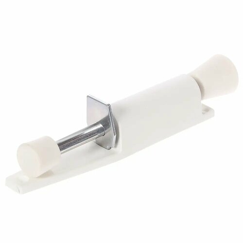 Фиксатор дверной фрикционный с винтовым креплением сталь цвет белый 1909₽