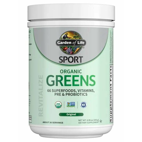 Sport Organic Greens Powder (без вкуса), 30 порций