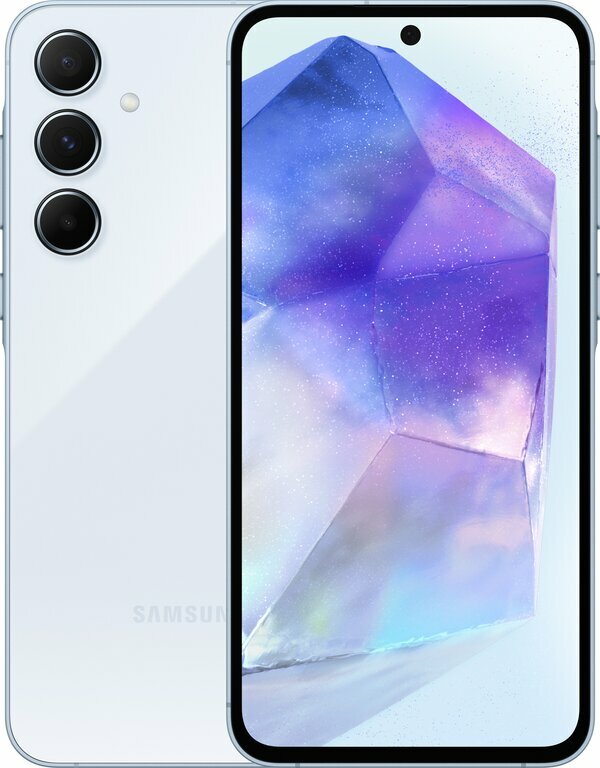Смартфон Samsung Galaxy A55 5G 8/128 ГБ, Dual nano SIM, iceblue