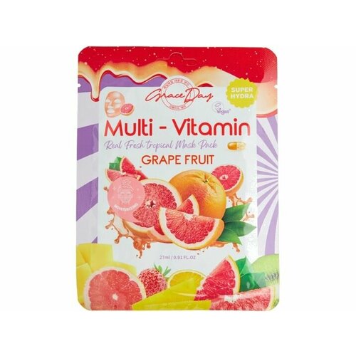 Тканевая маска для лица Grace Day Multi-Vitamin Grape Fruit Mask Pack graceday multi vitamin grape fruit mask pack 27ml