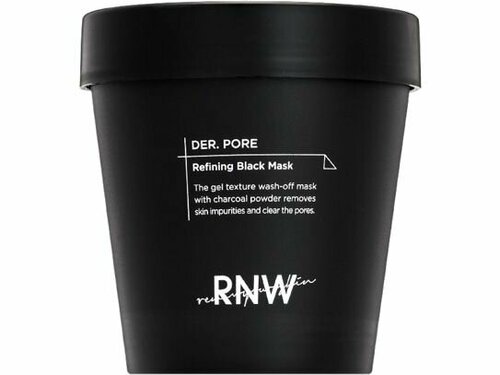 Гелевая маска для очищения пор с древесным углём RNW DER. PORE Refining Black Mask