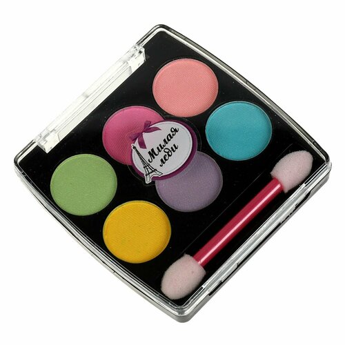 Тени для век Милая Леди палетка 6 цветов для девочек 148₽