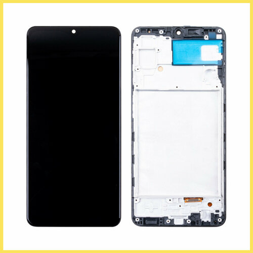 Дисплей (экран) для Samsung Galaxy A22 4G A225F модуль с рамкой Черный - (OLED)
