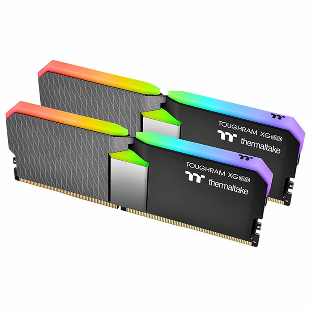 Thermaltake Модуль памяти Thermaltake TOUGHRAM XG RGB Black Gaming Memory R016R432GX2-3600C18A 64GB DDR4 3600 DIMM Non-ECC, CL18, 1.35V, Heat Shield, XMP 2.0, Kit (2x32GB), RTL (528849) R016R432GX2-3600C18A