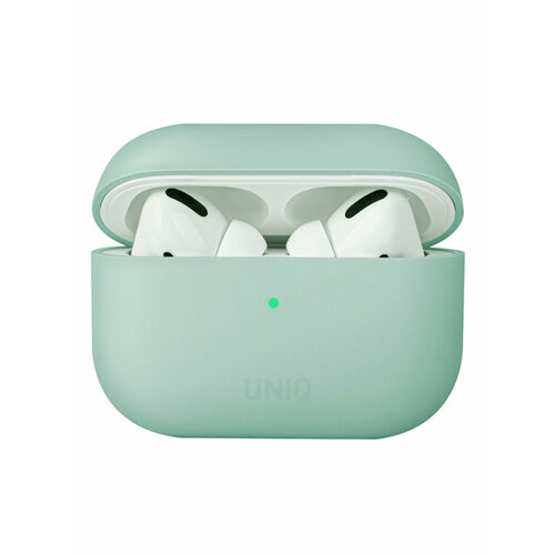 Чехол Uniq для Airpods Pro LINO Liquid silicone Mint green чехол подвеска uniq vencer silicone loop case для airtag темно серый