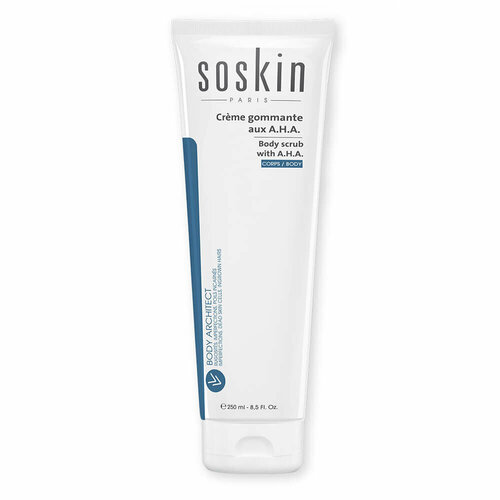 Soskin скраб для тела С А. Н. А. кислотами BODY SCRUB WITH A.H.A, 250 мл