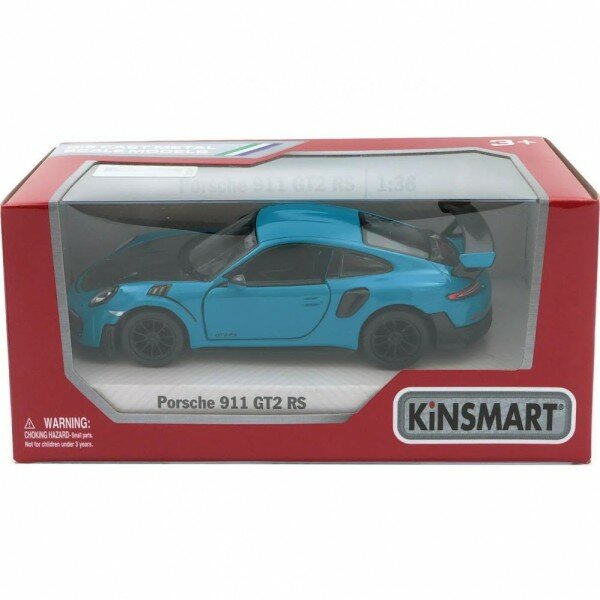 Машинка игрушечная Kinsmart Porsche 911 GT2 RS 1:36 (бирюзовая), арт. КТ5408/1