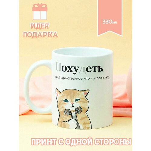 Кружка котик словарь Похудеть 490₽