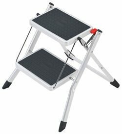 Стремянка 2 ступени Hailo MK60 StandardLine рабочая высота 225 см белая