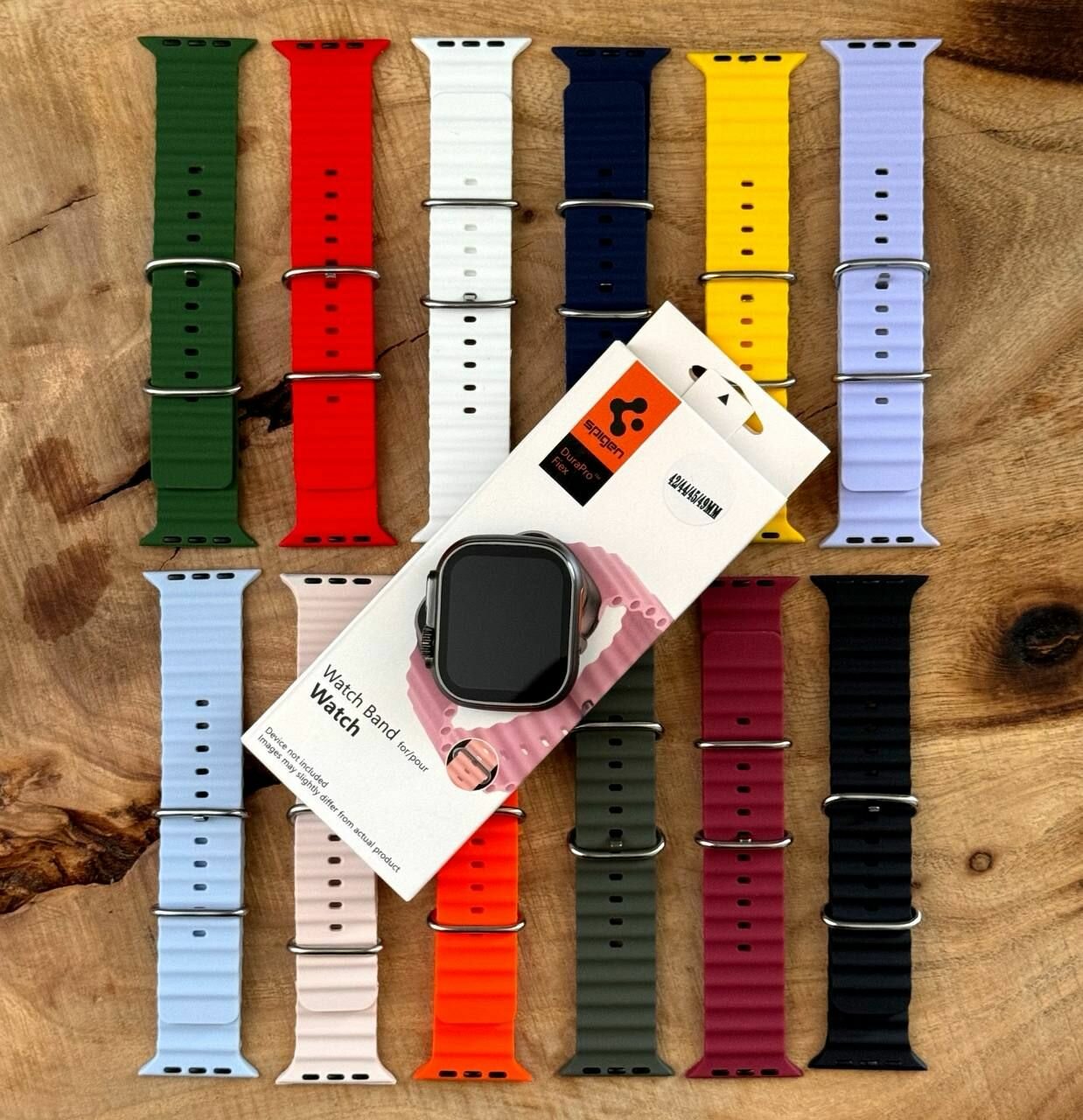Ремешок силиконовый Spigen Lite / для часов Apple Watch Ultra 42/44/45/49mm / Хаки — фото 1