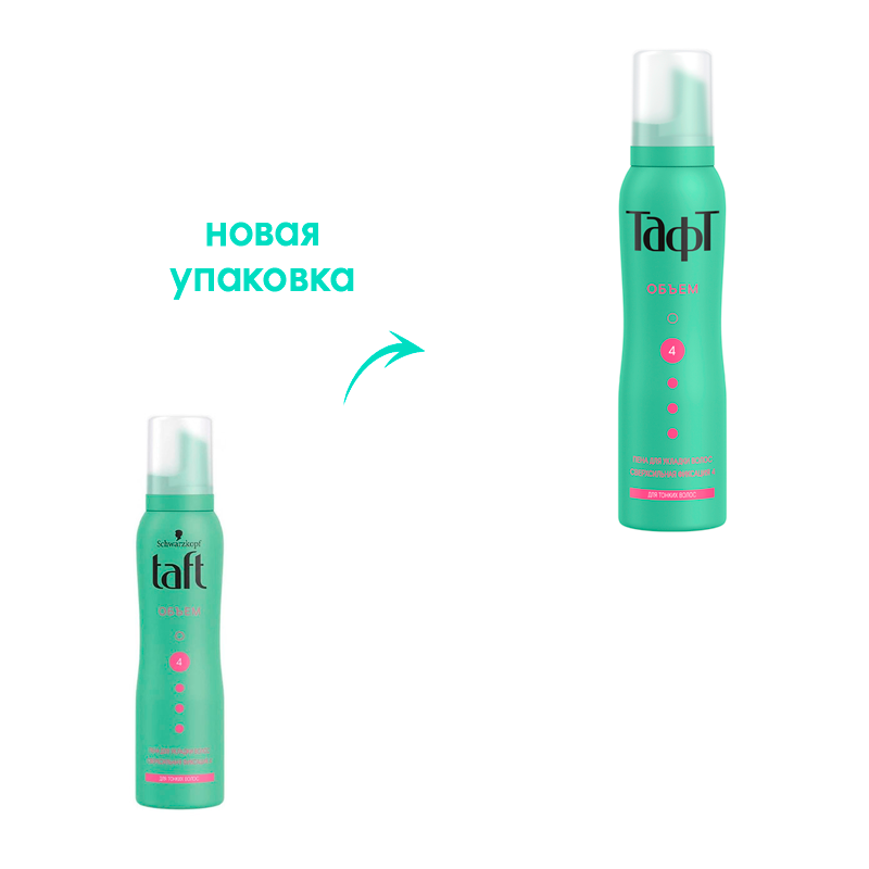 Пена для волос Тафт Объём 150 мл
