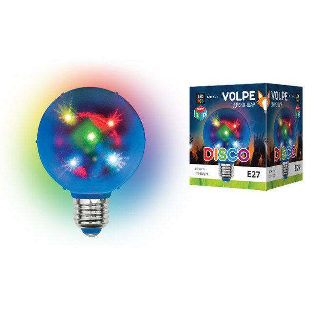 Лампа ночник UNIEL Disco 15Вт RGB E27 3D